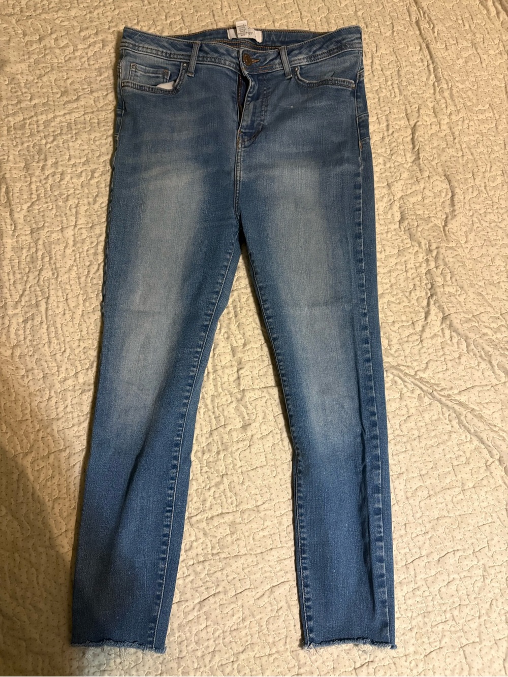 Forever 21 High Rise Light Wash Blue Skinny Jeans